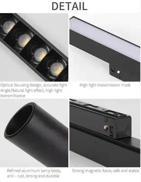 LED Track Magnetic Track Light System Low Voltage DC48V Recessed Surface Mounted