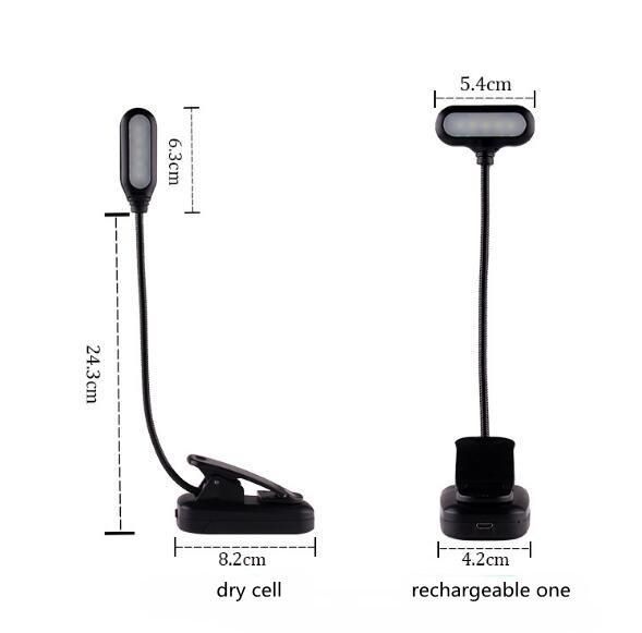 LED Reading Light USB Rechargeable Clip Book Light