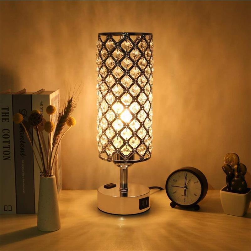 Indoor Bedside Lamp Shop USB Rechargeable Touch LED Crystal Desk Lamp