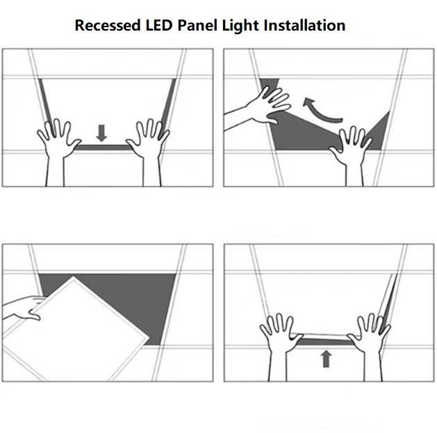 Made in China Factory OEM ODM Square Rechargeable LED Anti Glare Light LED Flat Panel Light Interior LED Lighting Ceiling Lights Dimmable LED Lamp LED Downlight