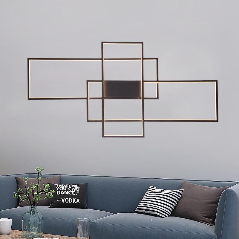 2022 New Arrival Modern Rectangular Decor LED Wall Scone Lamp Indoor Aluminium Lighting Fixture