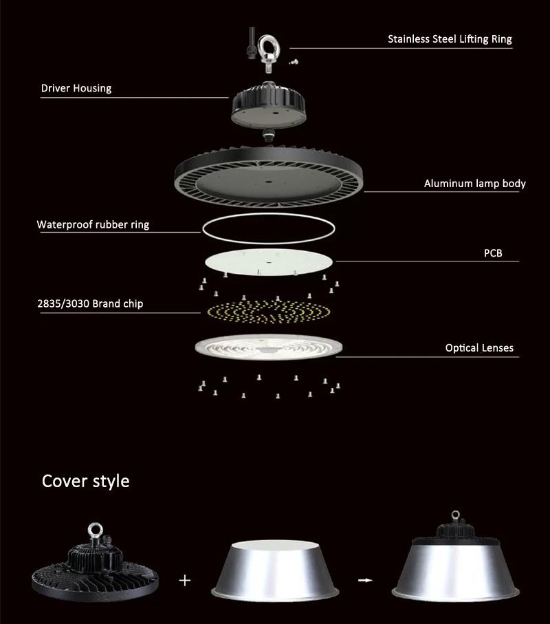 New Economical Ultra Brightness 100 150 200 Watts Warehouse Industrial UFO LED High Bay Lights