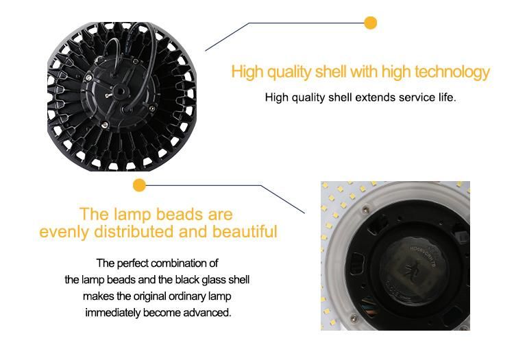 LED Commercial Lights LED Highbay Light with Microwave Motion Sensor UFO High Bay Light