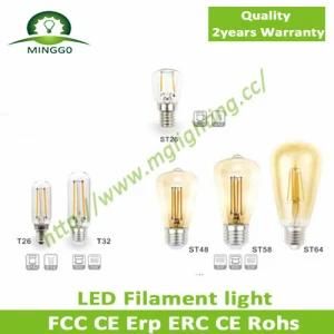 Glass St58 LED 4W Filament Candle Light