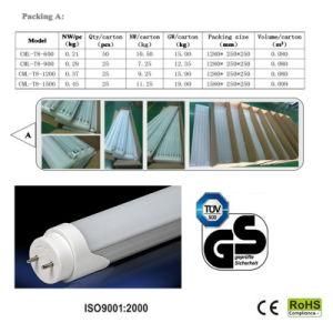 14W TUV CE and RoHS 100lm/W High Luminous Efficacy T8 LED Tube