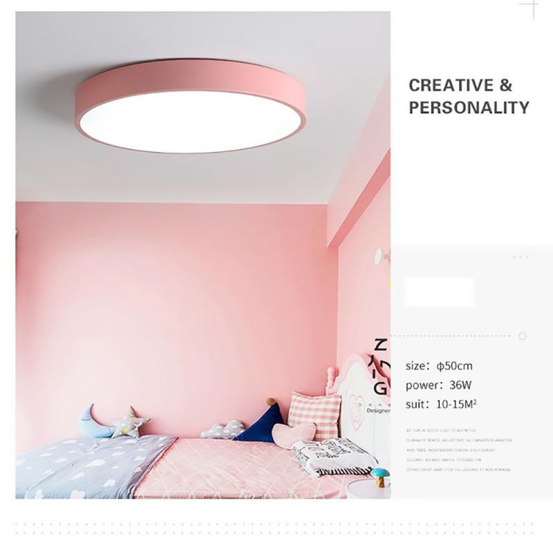 Different Colors Hot Selling Room Decoration LED Ceiling Lamp Light