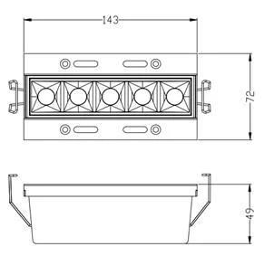 Aluminum 10W Trimless LED Downlight