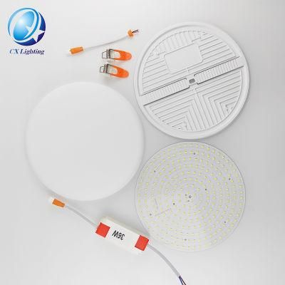 Die-Casting Aluminum SKD Ceiling Light LED Backlit Recessed Round Panel Light