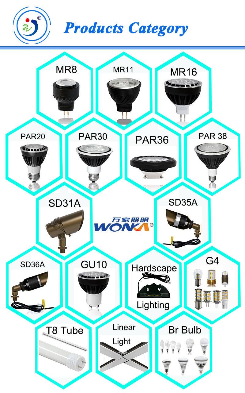 Hot-Selling Low Voltage LED Spot Light Dimmable 7W MR16 with 3 Years Warranty