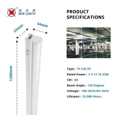 High Quality T5 Batten Tube Light with G13 Male Cap