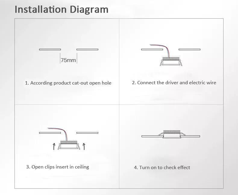 Aluminum Interior Embedded Waterproof IP44 Downlight Round Lighting Decorative Ceiling Lamp LED Downlight