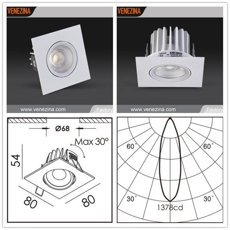 Spring Fixtured High Power LED Recessed Spot Down Light