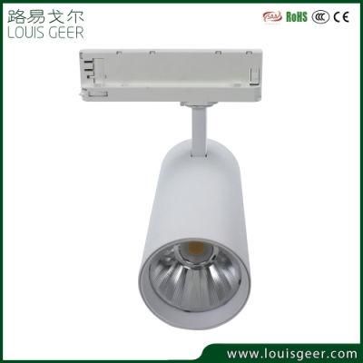 Aluminum Ceiling Recessed Rail 15W 25W 30W 40W 15/24 /38 /45/60 Degrees COB Dimmable LED Track Light System for Indoor