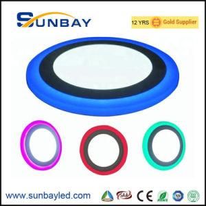 Foshan Double Color Slim Round LED Panel RGB Red Green Blue White
