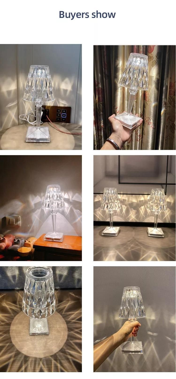 Modern Luxury Bar Restaurant Hotel Dimmable Crystal Acrylic LED Table Lamp