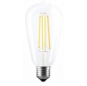 CE Wholesale OEM St64 R Lamp E27 E14 Soft Curved Dimmable Non-Dimmable Filament LED Bulbs 220V LED Light LED Lamp