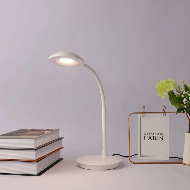 Best Sales Amazon Aluminum Dimmable Reading Lamps LED SMD Chip White Table Lamp for Hotel/Bedroom