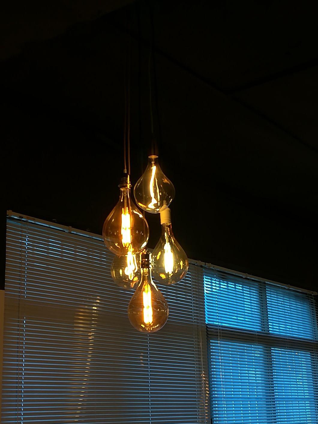 Rippled Drop-Shaped Decorative Glass LED Light Bulb