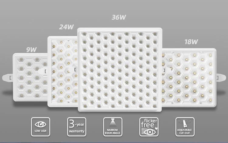 Factory Price Multi Color Housing Square SMD Smart Lamp Dimmable 24W LED Panel Light
