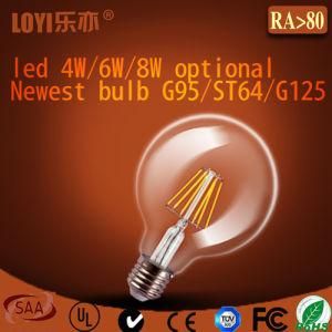 G80 220V Clear Glass 4W/6W Caffee Bar and Hotel Use LED Filament Bulb