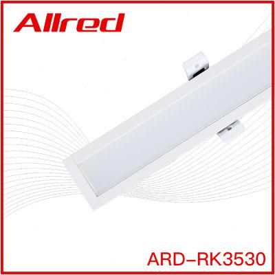 Minimalist Style Fixtures for Office Shop Gallery 25W Aluminium Profile Recessed LED Linear Light