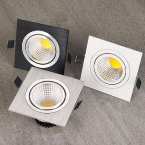 Square COB Downlight 9W LED Ceiling Lamp AC 110V 240V LED Spot Lamp with Controller for Home Decoration.