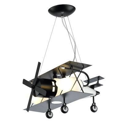 2022 New Black Jet Plane Modern Ceiling Lamp Room Bedroom Nursery LED Lights for Children