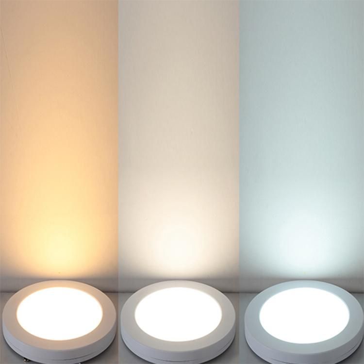 Factory Price Wholesale Down Frameless Round Square Recessed 9W 12W 15W 18W 24W 30W SKD LED Panel Light Adjustable Cut-Hole Surface Tri-Color Sensor Downlight