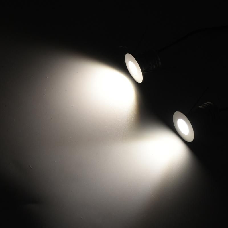 Warm White 1W 12V-24V Mini LED Spotlight 15mm Cut Ceiling Downlight for Kitchen Cabinet Stair Lighting Lamp CE