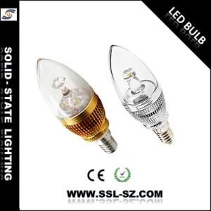 2013 High Brightness 3W E14 LED Candle Bulb with 3 Years Warranty