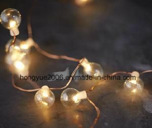Home Decorations LED Copper Wire Glass Bubble Fairy Lights with Timer