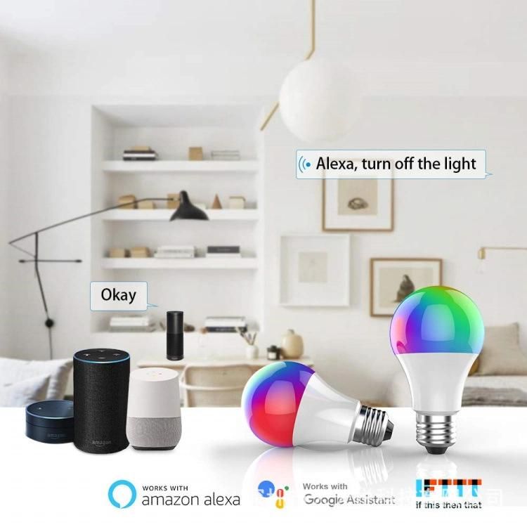 7W Smart Home WiFi Tuya Alexa Control RGB Leb Bulb