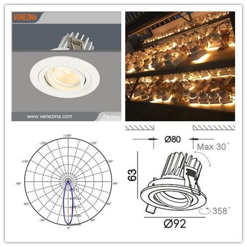 R6190 6W10W Pure Aluminum Adjustable Dimmable LED Spotlight