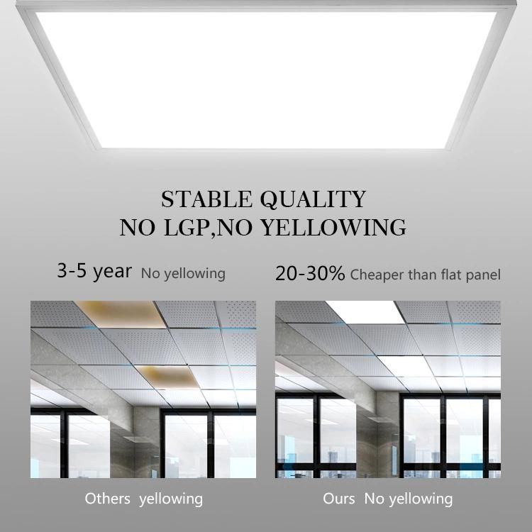 36W/40W/48W 2X2FT 600*600mm Backlit 130lm/W LED Ceiling Flat Light Panel