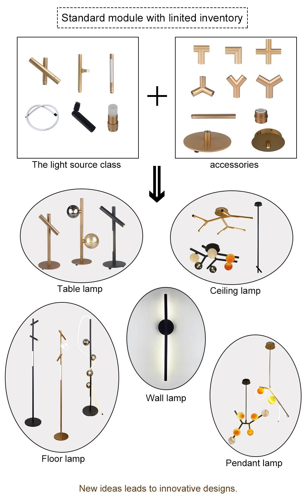 Hot Sales DIY Lamp Indoor LED20.5W 3000K/6000K Black and Golden Lighting Modern Dimmable Table Lamp Desk Light