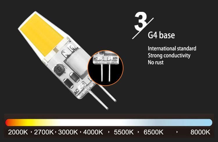 DC/AC12V No Flicker G4 Jc COB LED Bulb G4 LED Lights