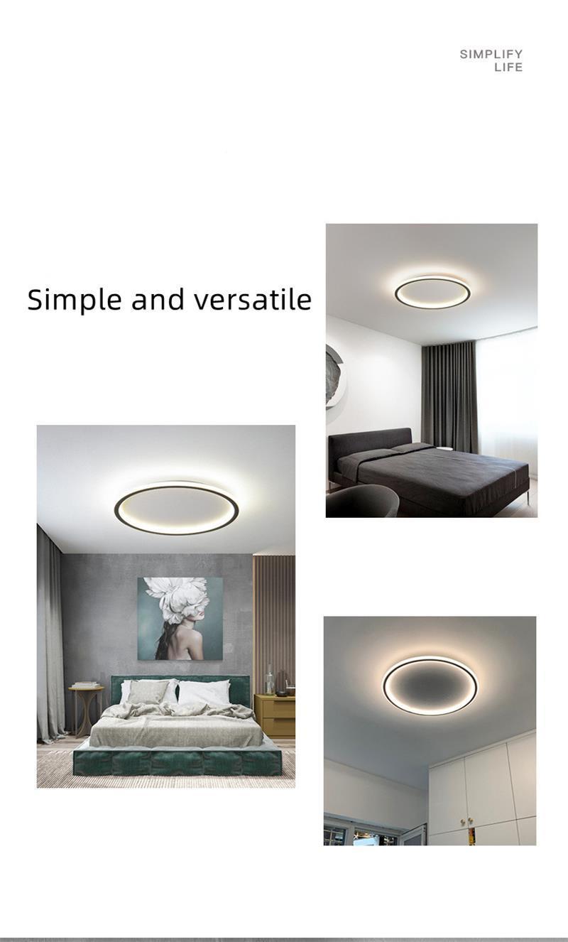 Ultra-Thin Bedroom Lamp Ceiling Lamp Simple Modern LED Nordic Minimalist Round Room Lamp Creative Net Red Bedroom Wall Lamp