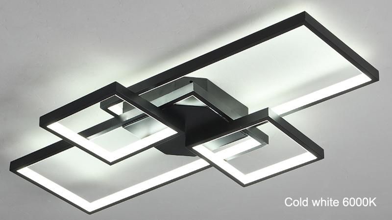 Villa Aluminum Acrylic Modern Lights for Living Room Black Nordic 2021 Lighting Fixtures