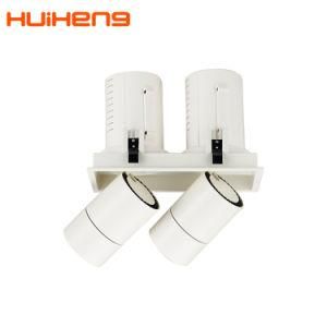 High Quality Double Head 30W LED COB Retractable Grille Downlight