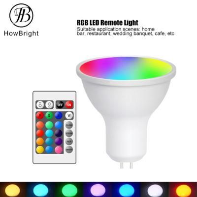 How Bright Factory Price RGB GU10 MR16 Bulb Colorful Bulb for Home and Shop Christmas Decoration RGB GU10 Bulb