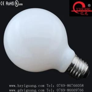 Painted White Long Filament LED Light Bulb G95