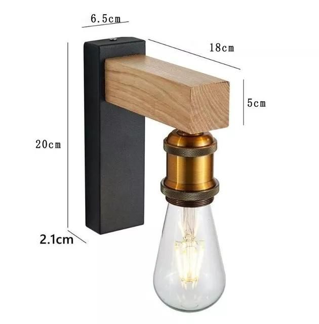 Manufacturer Hotel Room Bedroom Bedside Wall Lights Stair Wall Lamp Wooden Art Lamp Retro Wall Lamps