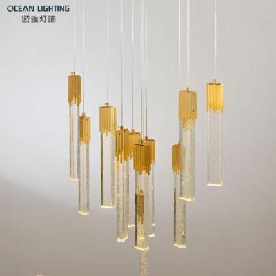 Ocean Lighting Modern Nodic Staircase Chandelier Interior Decor LED Pendant Lights