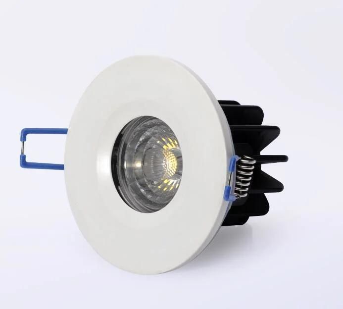 04 Fire Rated Fireproof Dimmable Adjustable IP20 8W Changeable Dimmable COB Fire Rated Downlight