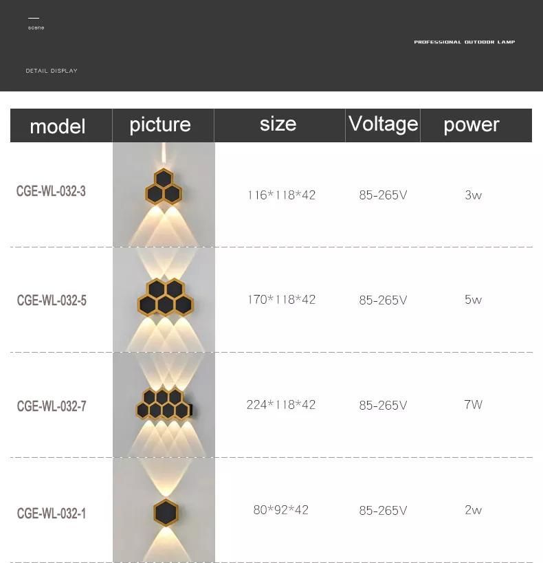 Energy Mounted LED Lamp Waterproof IP65 Aluminum Exterior Modern Outdoor Wall Lamps