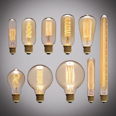 Retro LED Edison Bulb E14 E27 St64 T30 Incandescent Bulbs Filament Light