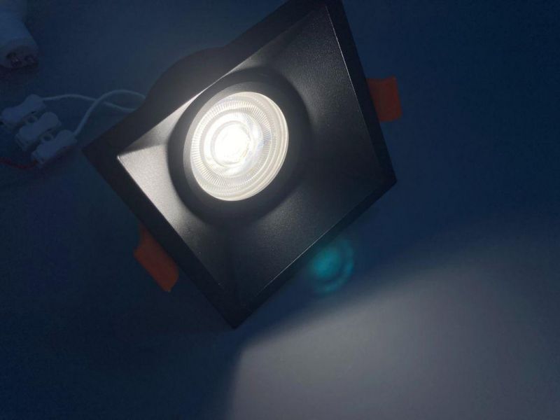 Modern GU10 Aluminum Recessed Down Light White Black Round Square Spot Ceiling Commercial Lighting Metal Lamp Indoor