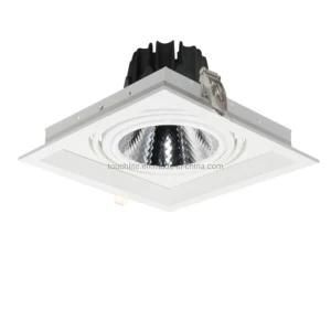 10W/15W/20W Beam Angle 15deg/24deg Adjustble Indoor LED Grille Spot Light for Supermarkets, Home Lighting