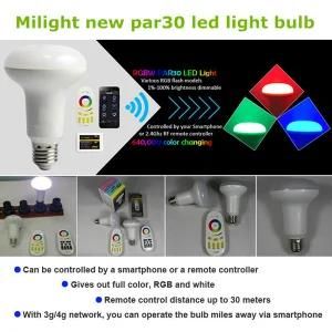 WiFi Smart PAR30 RGBW LED Bulb E27 Dimmable