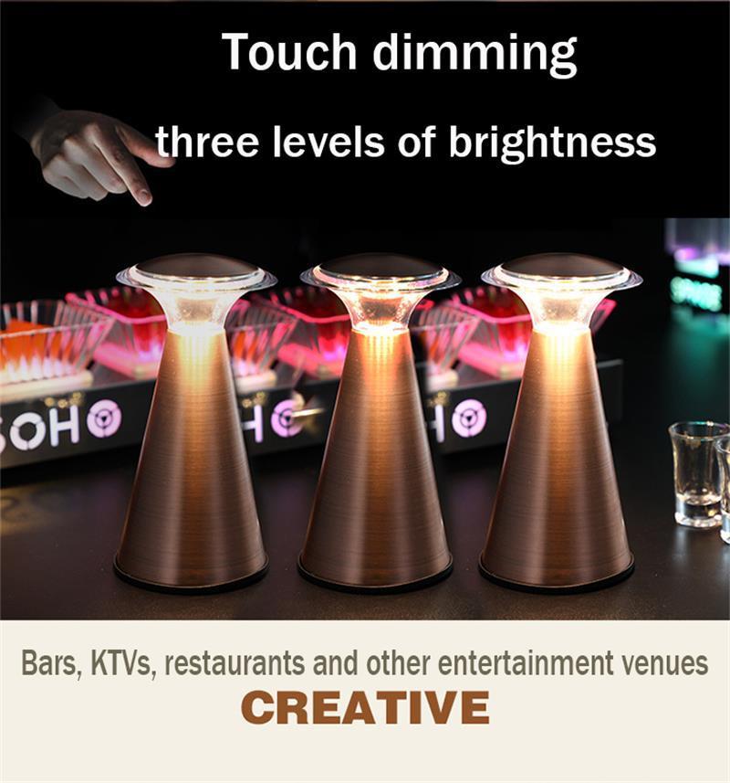 Creative Angle Mushroom Night Light Charging Treasure Touch Dimmable LED Table Lamp